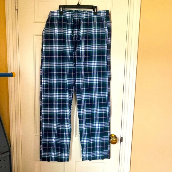 NWT GAP Pajama Pants Men Large Midnight Plaid Loungewear Classic Straight Casual - Picture 1 of 9